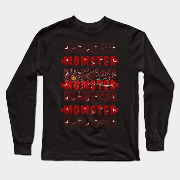 Momster Mum Momy - Family Design - Halloween Dark Version Long Sleeve T-Shirt by 3dozecreations